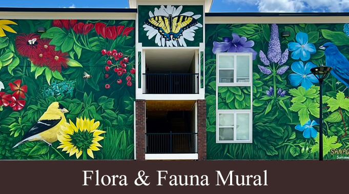 flora fauna mural